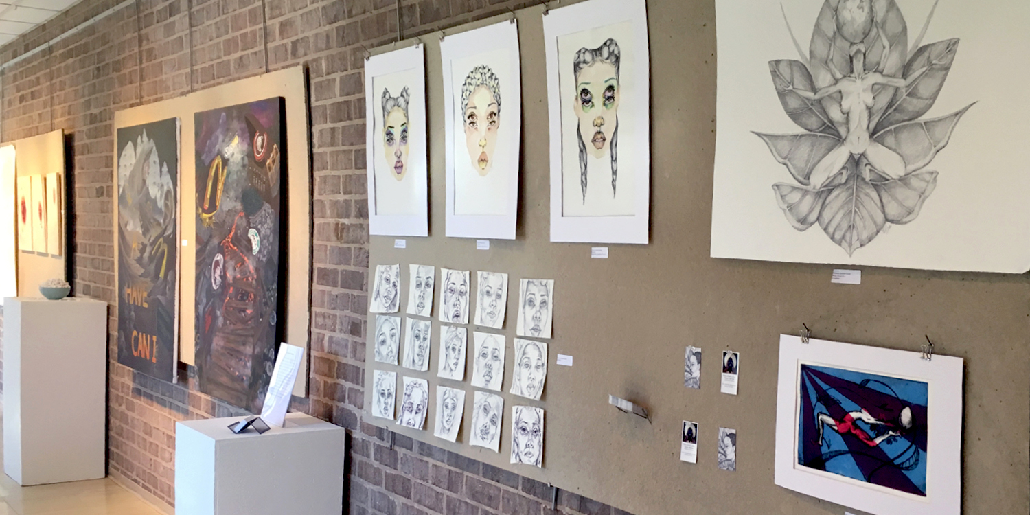 Exhibition of student drawings and paintings