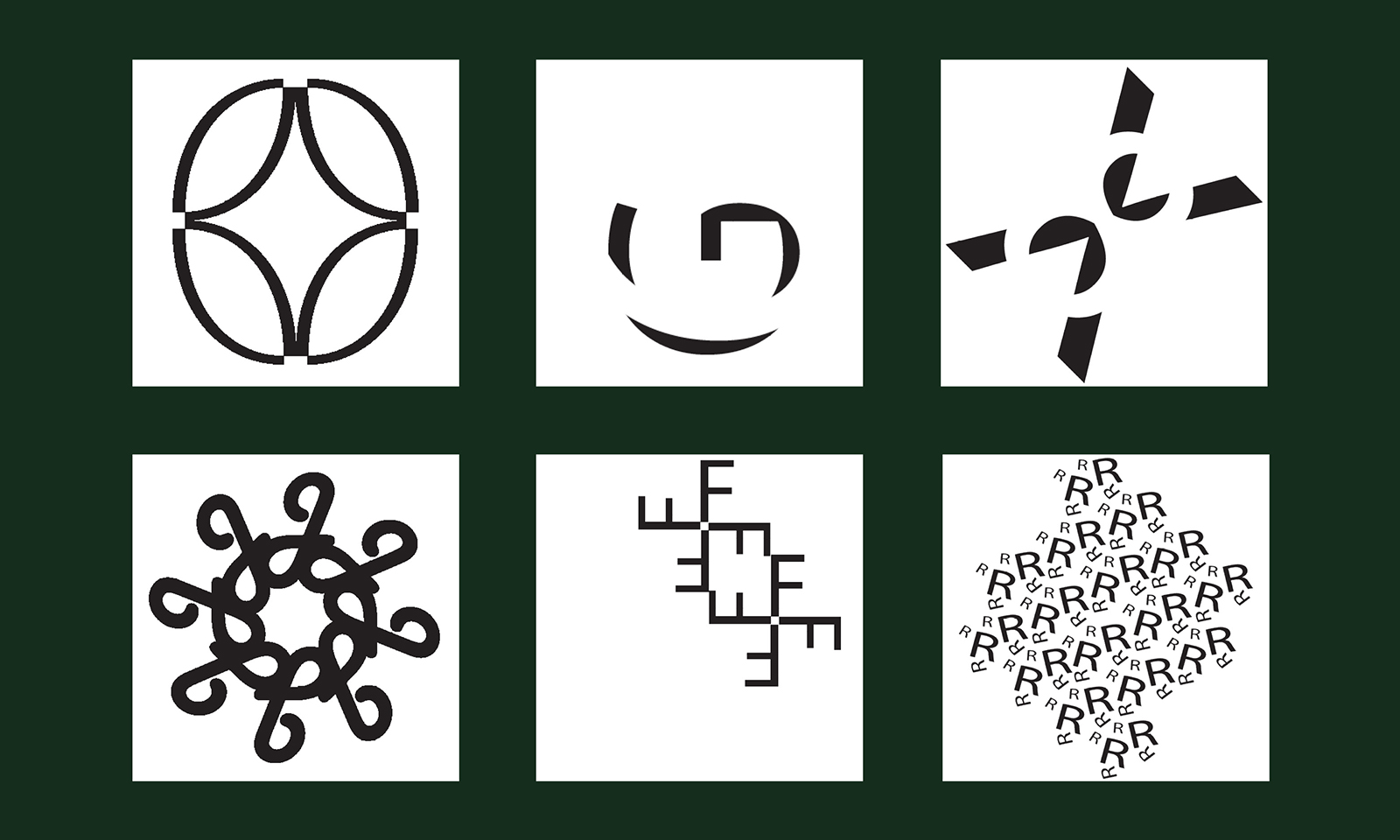 typographic symbols and patterns