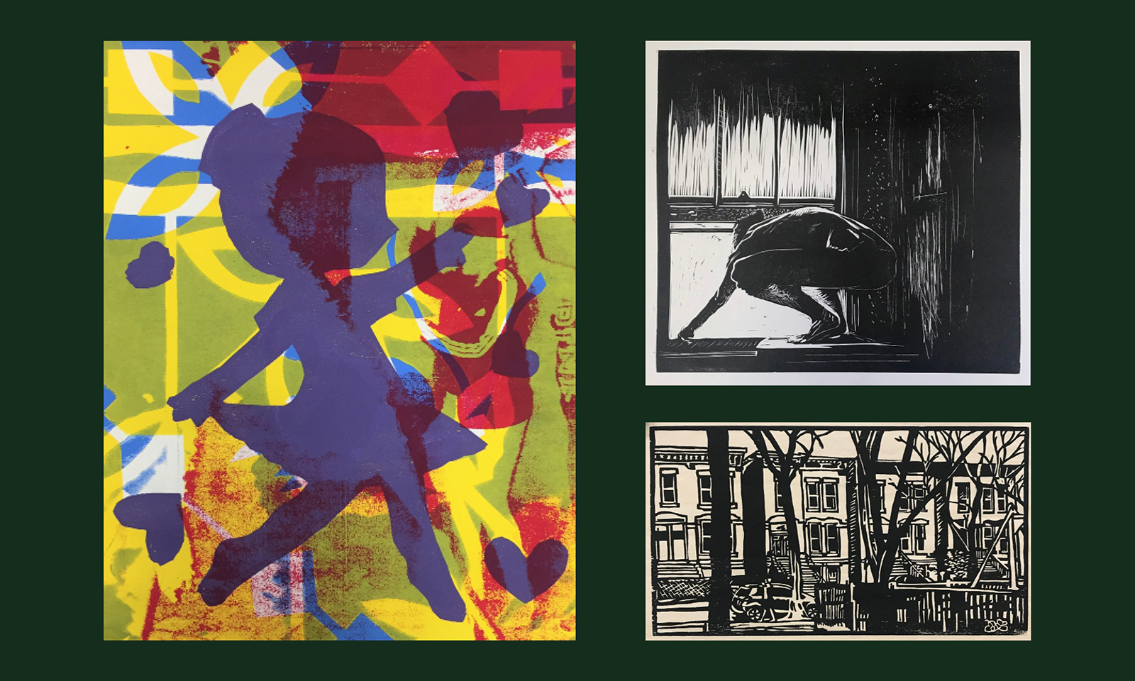 Three printmaking prints 