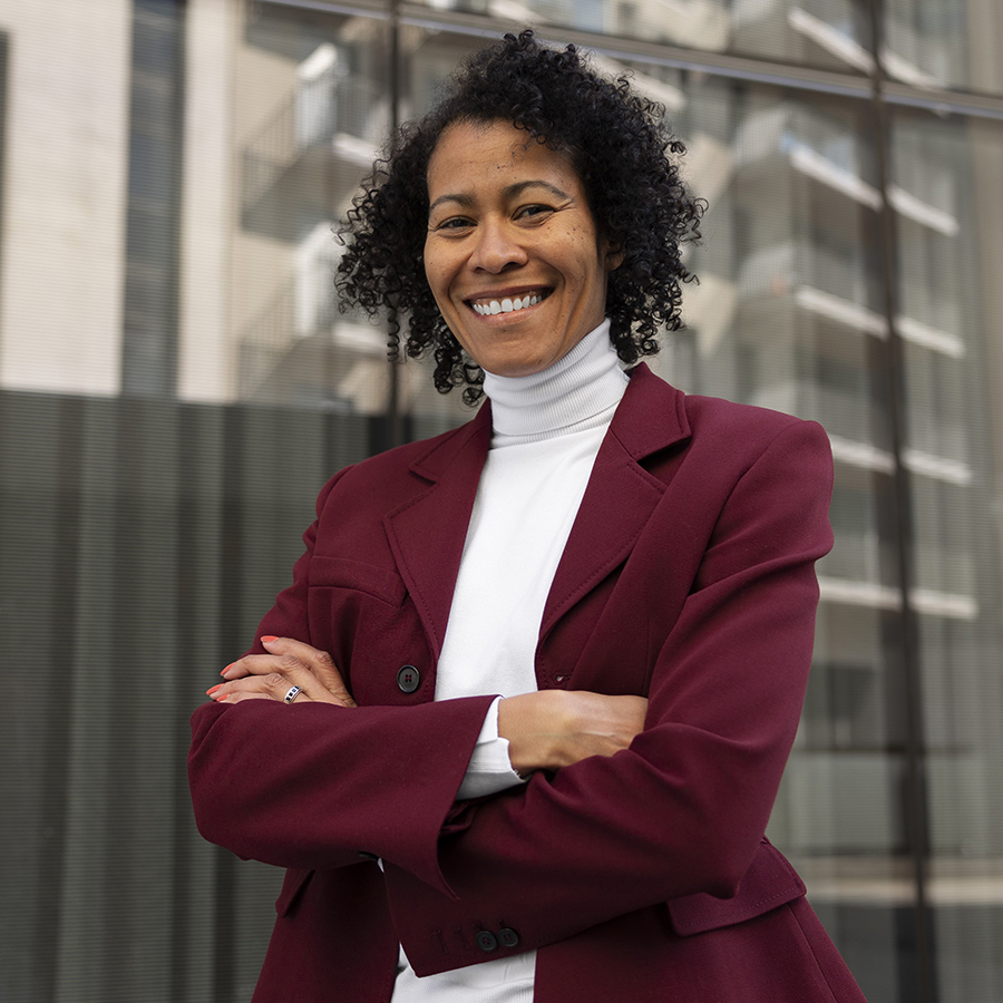  Portrait of a professional businesswoman in a blazer