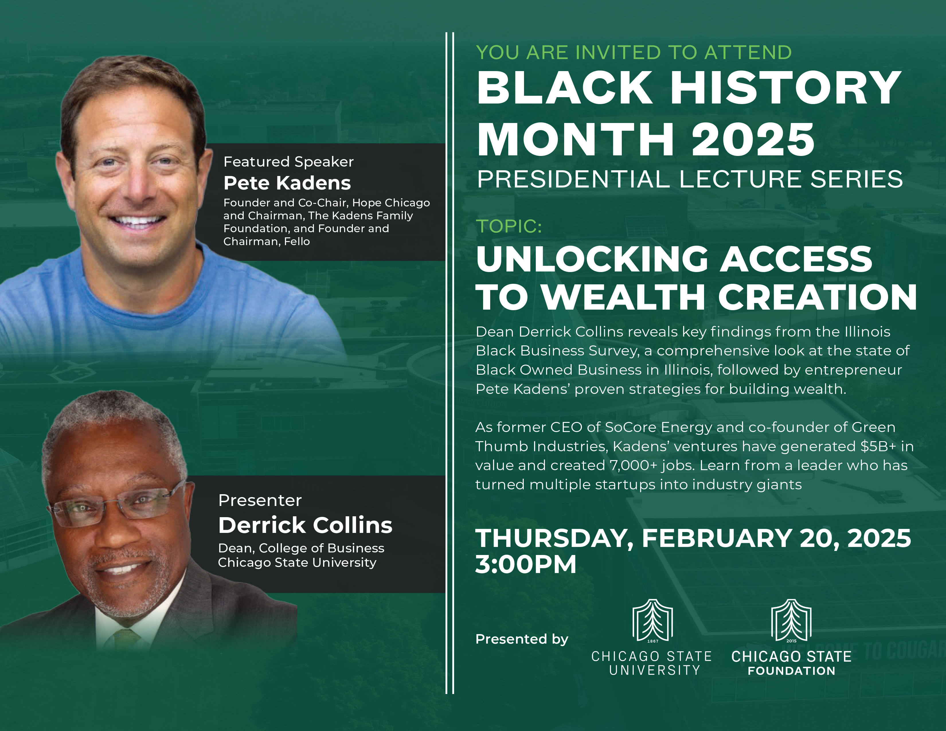 Presidential Lecture Series - Unlocking Access to Wealth Creation