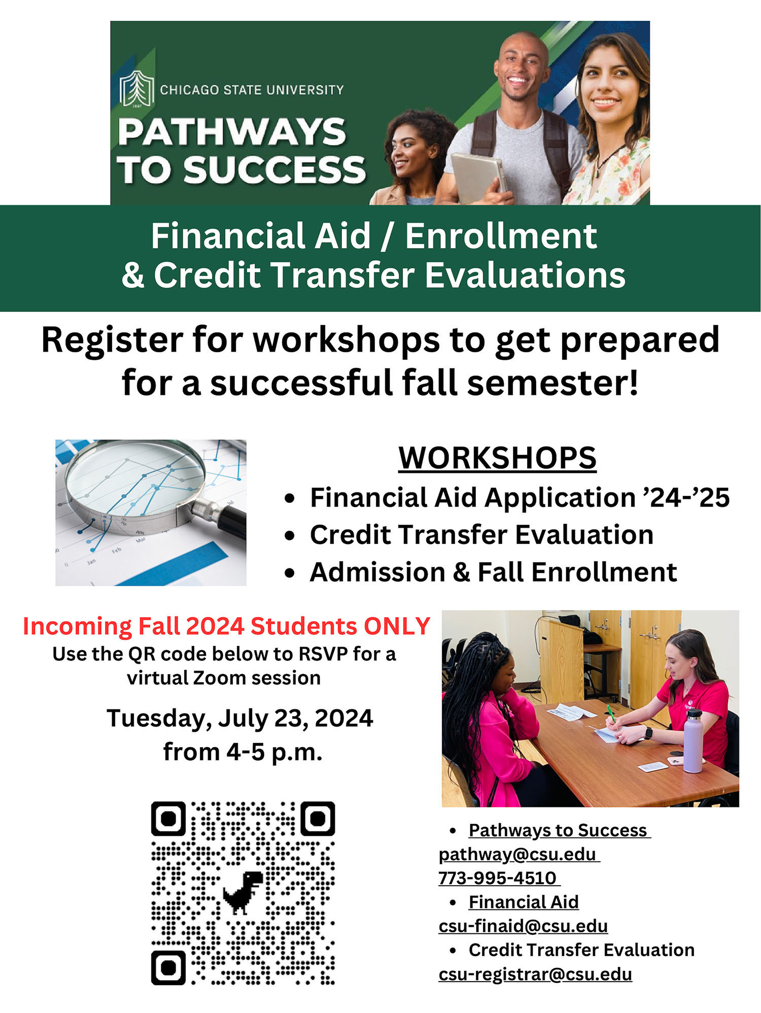Pathways to Success-Financial Aid/Enrollment and Credit Transfer Evaluations