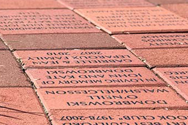 Bricks with names of donors