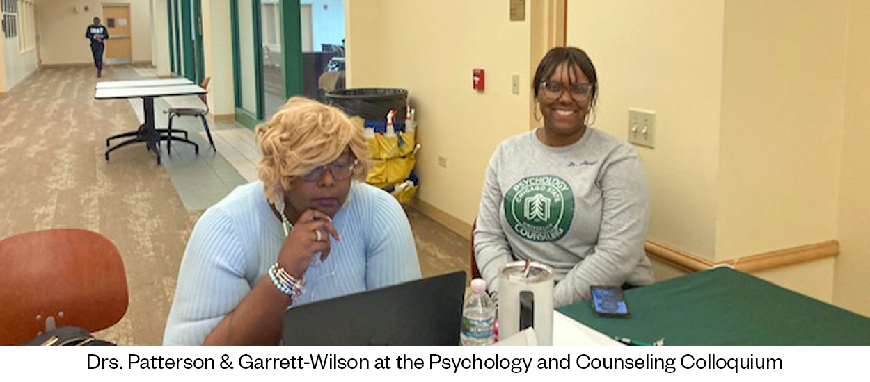 Drs. Patterson & Garrett-Wilson at the Psychology and Counseling Colloquium
